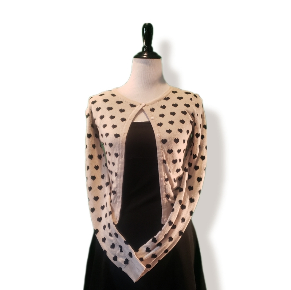 Cream heart cardigan